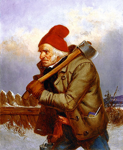 The Woodcutter, 1857 | Cornelius Krieghoff
