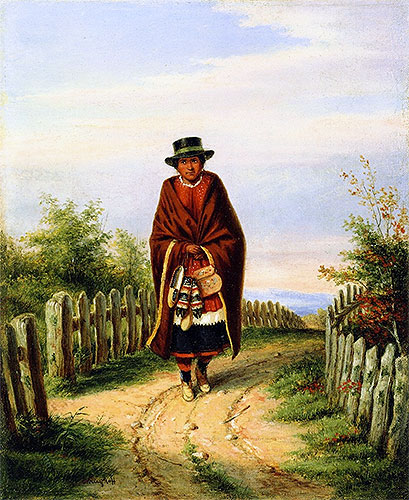 The Indian Moccasin Seller, c.1855 | Cornelius Krieghoff | Giclée Canvas Print