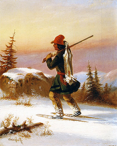 A Lorette Indian, c.1855 | Cornelius Krieghoff | Giclée Leinwand Kunstdruck