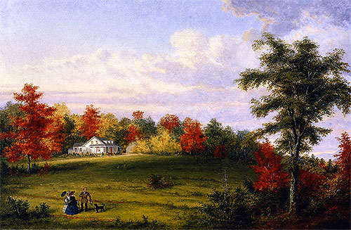 Cornelius Krieghoff | The Country House of Capt. John Walker, near Quebec, 1857 | Giclée Canvas Print