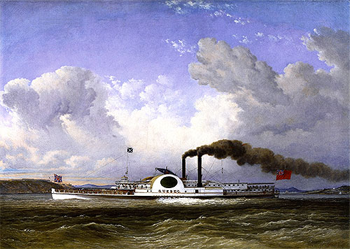 The Steamship Quebec, 1853 | Cornelius Krieghoff | Giclée Leinwand Kunstdruck
