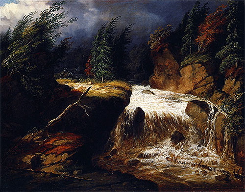 The Passing Storm, St. Féréol, 1854 | Cornelius Krieghoff | Giclée Leinwand Kunstdruck