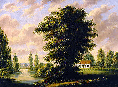 Seigneury at Sainte-Anne-de-la-Pérade, 1846 | Cornelius Krieghoff | Giclée Canvas Print