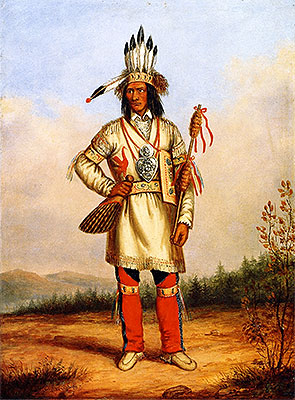 Chief Tanaghte, Delegate to Lord Elgin at Montreal, c.1849 | Cornelius Krieghoff