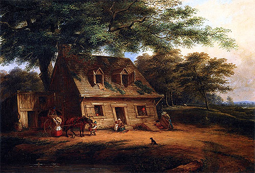 Cottage, St. Anne, c.1850 | Cornelius Krieghoff | Giclée Leinwand Kunstdruck