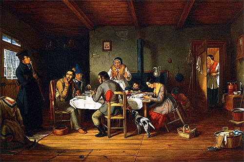 Fastenbrechen (Überraschung an einem Freitag), 1847 | Cornelius Krieghoff