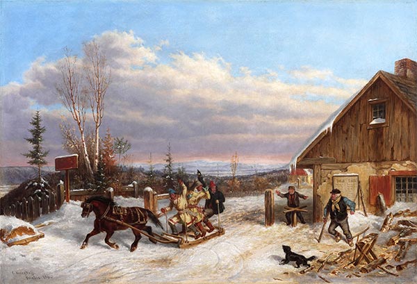 Running the Toll Gate, 1860 | Cornelius Krieghoff | Giclée Canvas Print