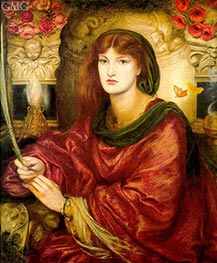 Sibylla Palmifera, c.1866/70 von Rossetti | Leinwand Kunstdruck