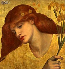 Sancta Lilias, 1874 by Rossetti | Canvas Print