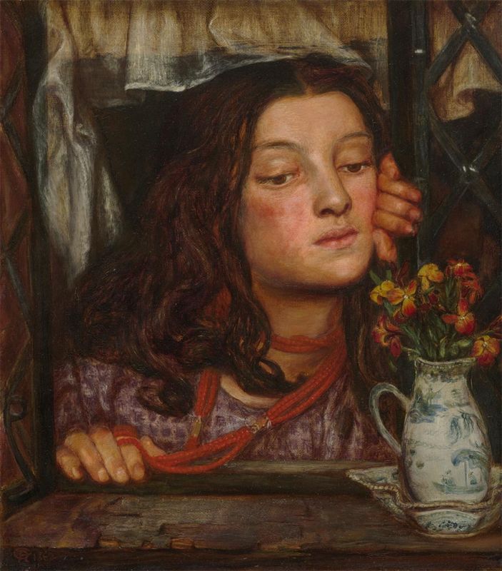 Mädchen am Gitter, 1862 | Rossetti | Giclée Canvas Print