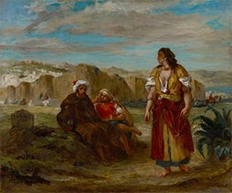 Blick auf Tanger, c.1852/53 von Eugène Delacroix | Leinwand Kunstdruck