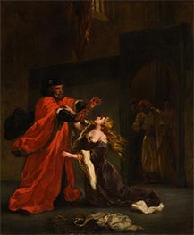 Desdemona vom Vater verflucht, c.1852 von Eugène Delacroix | Leinwand Kunstdruck