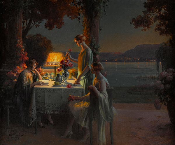 Delphin Enjolras | Young Ladies by the Lake, undated | Giclée Canvas Print