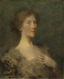 Porträt einer Dame, c.1895 von Thomas Wilmer Dewing | Leinwand Kunstdruck