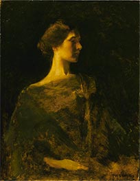 Alma, c.1895/00 von Thomas Wilmer Dewing | Leinwand Kunstdruck