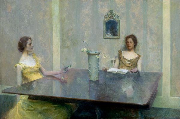 A Reading, 1897 | Thomas Wilmer Dewing | Giclée Canvas Print