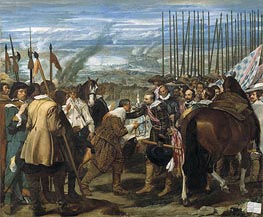 Surrender of Breda (Las Lanzas), c.1634/35 von Velazquez | Leinwand Kunstdruck