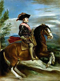 Equestrian Portrait of King Philip IV of Spain, n.d. von Velazquez | Leinwand Kunstdruck