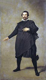 The Buffoon, Pablo de Valladolid, c.1635 von Velazquez | Leinwand Kunstdruck