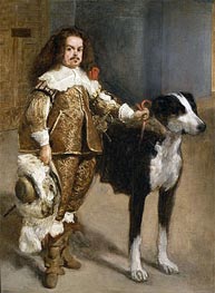 Velazquez | Portrait of a Buffoon with a Dog | Giclée Canvas Print