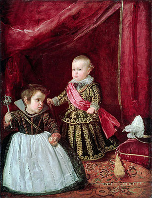 Prince Baltasar Carlos with a Dwarf, 1632 | Velazquez | Giclée Leinwand Kunstdruck