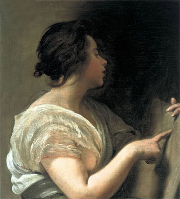 weibliche Figur (Sibylle mit Tabula Rasa), c.1648 | Velazquez