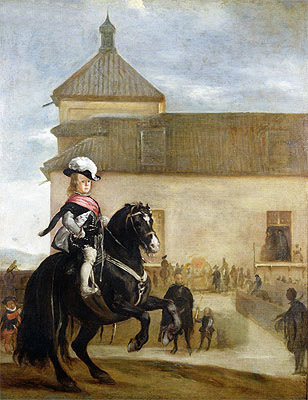 Velazquez | Prince Balthasar Carlos in the Riding School, c.1640/45 | Giclée Canvas Print