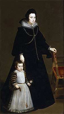 Antonia de Ipenarrieta y Galdos and her Son, Luis, c.1631 | Velazquez | Giclée Leinwand Kunstdruck