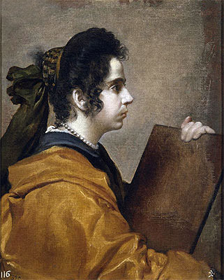 Juana Pacheco, Wife of the Artist as a Sibyl, c.1631 | Velazquez | Giclée Leinwand Kunstdruck
