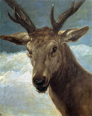 Head of a Buck, c.1634 | Velazquez | Giclée Leinwand Kunstdruck