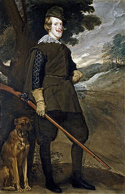 Felipe IV in Hunting Garb, c.1635 | Velazquez | Giclée Leinwand Kunstdruck
