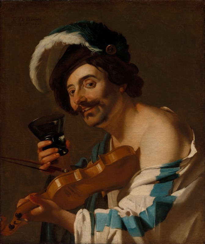 Violin Player with a Wine Glass, 1623 | Dirck van Baburen | Giclée Canvas Print
