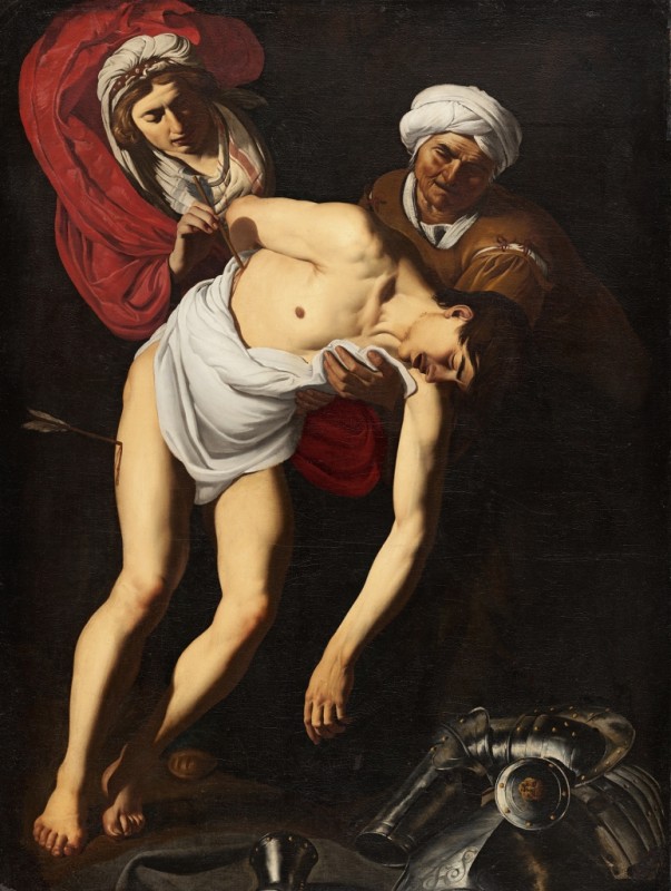 Saint Sebastian Attended by Saint Irene and her Maid, 1615-1621 | Dirck van Baburen | Giclée Canvas Print