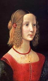 Porträt eines Mädchens, c.1490 von Ghirlandaio | Leinwand Kunstdruck