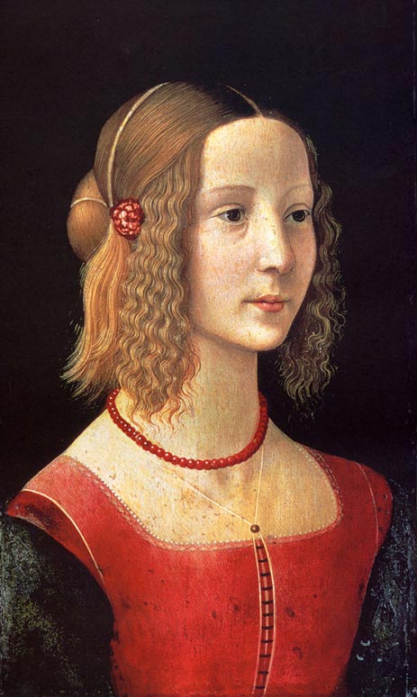 Porträt eines Mädchens, c.1490 | Ghirlandaio | Giclée Leinwand Kunstdruck