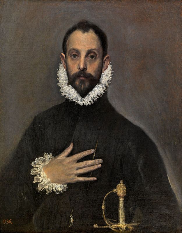 The Nobleman with his Hand on his Chest, c.1580 | El Greco | Giclée Canvas Print