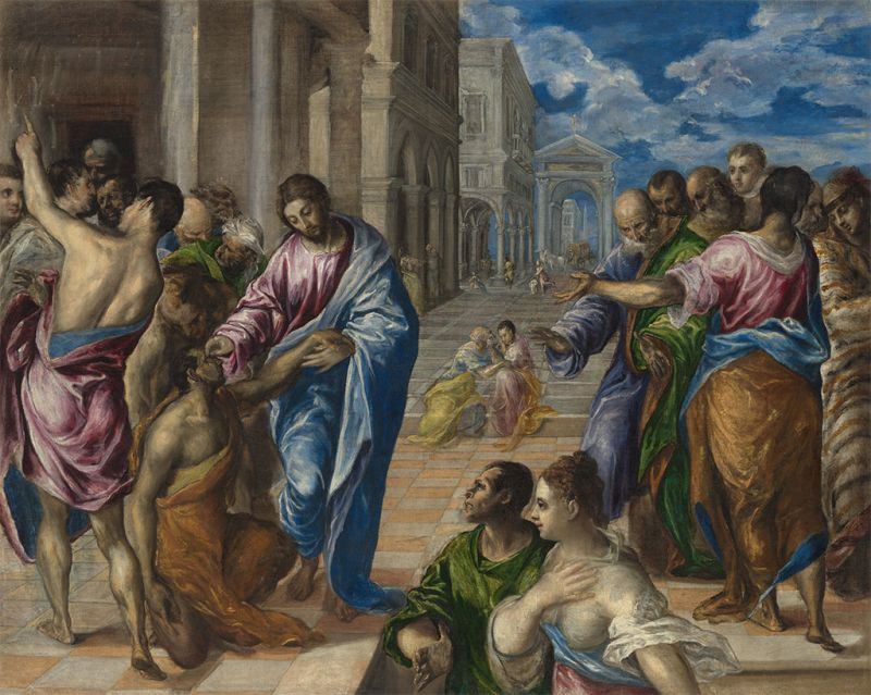 Christ Healing the Blind, c.1570 | El Greco | Giclée Canvas Print