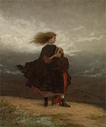 Das Mädchen, das ich hinter mir gelassen habe, c.1872 von Eastman Johnson | Leinwand Kunstdruck