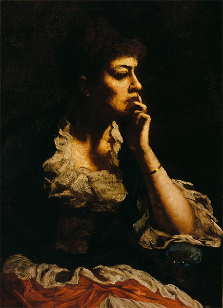 Portrait of Mrs. Eastman Johnson, c.1888 | Eastman Johnson | Giclée Canvas Print