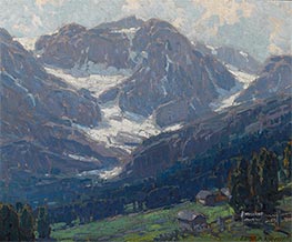 Edgar Alwin Payne | Alpine Scene, Switzerland | Giclée Canvas Print