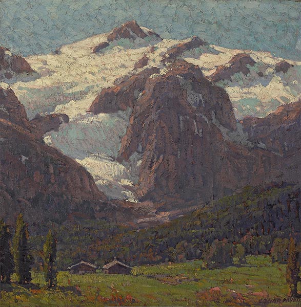 Cabins Beneath an Alpine Glacier, n.d. | Edgar Alwin Payne