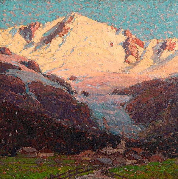 Village below Mont Blanc, n.d. | Edgar Alwin Payne | Giclée Leinwand Kunstdruck
