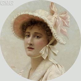 The Pink Bonnet, undated by Blair Leighton | Canvas Print