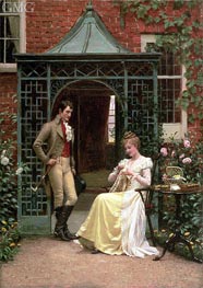 On the Threshold | Blair Leighton | Painting Reproduction