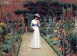 Blair Leighton | Lady in a Garden, undated | Giclée Canvas Print