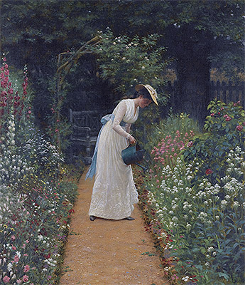Blair Leighton | My Lady's Garden, 1905 | Giclée Canvas Print
