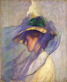 Edmund Charles Tarbell | The Blue Veil, 1898 | Giclée Canvas Print
