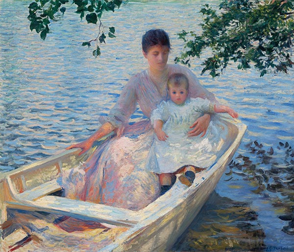 Mutter und Kind im Boot, 1892 | Edmund Charles Tarbell