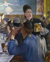 Corner in a Cafe - Concert, c.1878/80 von Manet | Leinwand Kunstdruck