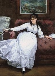 Repose: Portrait of Berthe Morisot | Manet | Painting Reproduction